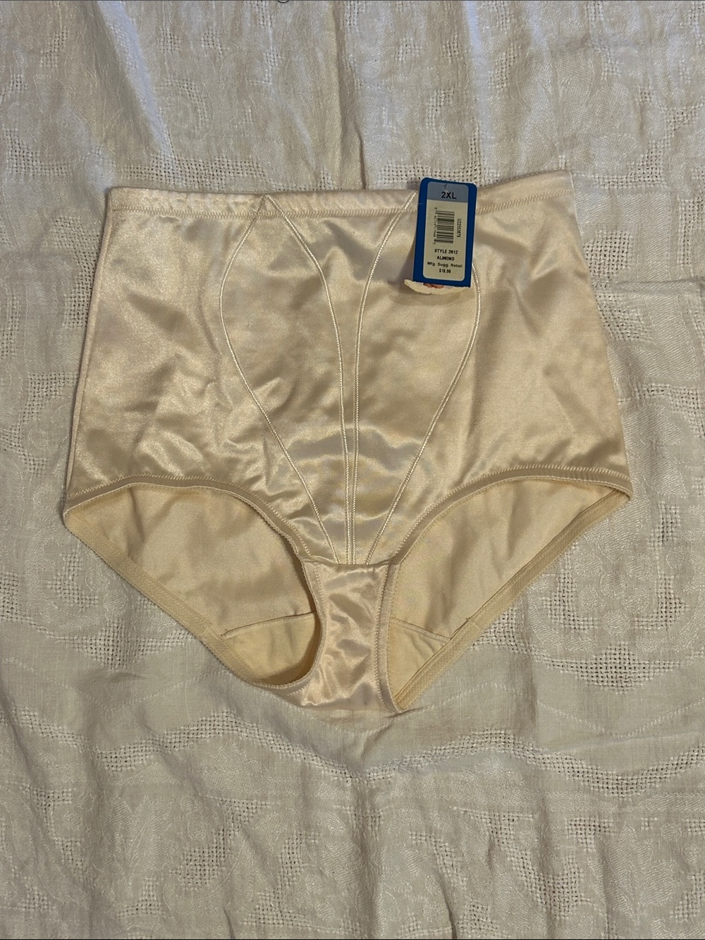 New Vintage Playtex 18 Hour Firm Control Brief Almond 2XL style 2612